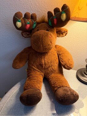 Build-A-Bear - “Hal the Moose” with Holiday Light Antlers